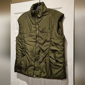 Fashion Nova Khaki Green Quilted Vest